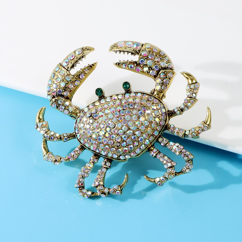 White Color Crab Brooch